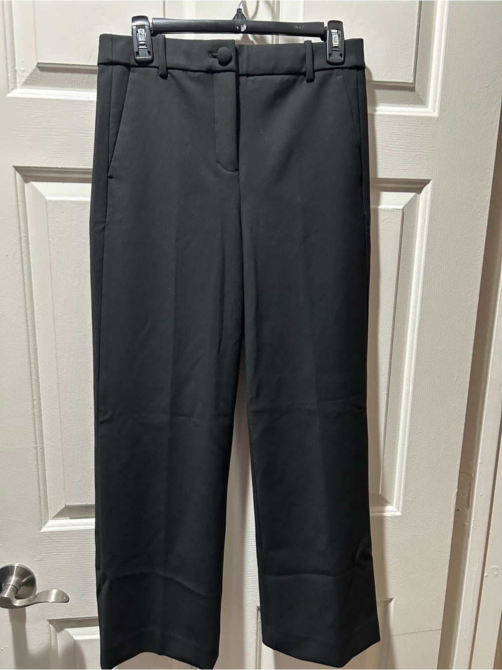 J. Crew Women’s 365 Classic Black Straight-Leg Work Trousers Size 10P